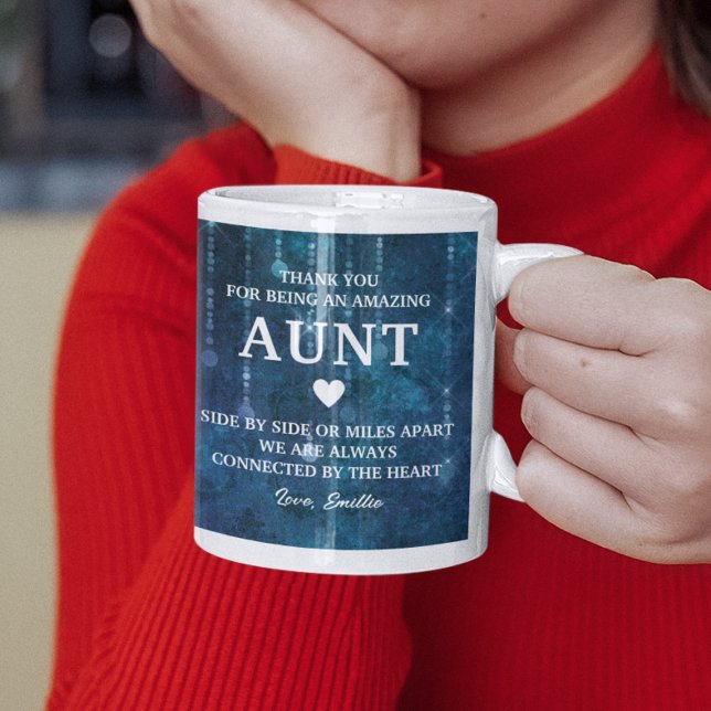 Tante danke Herzlichen Dank für die Personalisiert Kaffeetasse (Aunt Thank You Heartfelt Message Personalized Coffee Mug
)