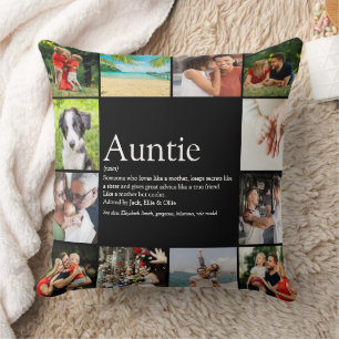 Tante Definition Spruch Foto Collage Groß Kissen