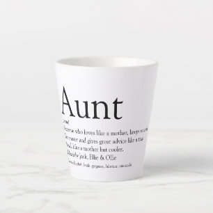 Tante Definition Sprüche Schwarz und Weiß Milchtasse