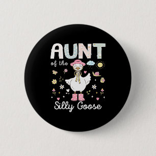 Tante der albernen Gans 1. Geburtstagsmädchen-Fami Button