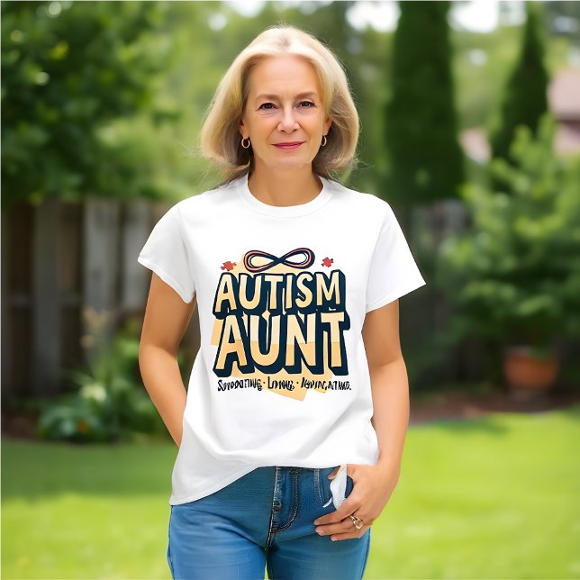 Tante der Autismus: Unterstützung, Liebe, Befürwor T-Shirt (Autism Awareness T-Shirt - Aunt )