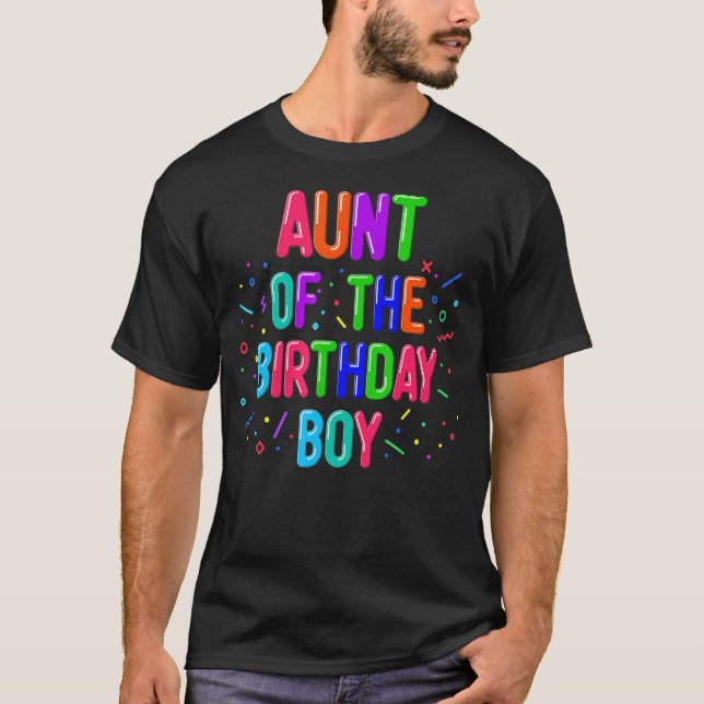 Tante der Ballonkolon-Familie zum Geburtstag T-Shirt (Vorderseite)