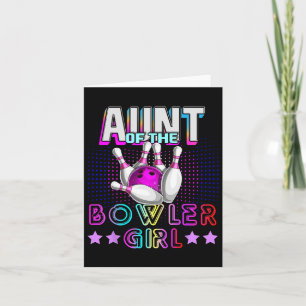 Tante der Bowler Girl Matching Family Bowling Bi Karte