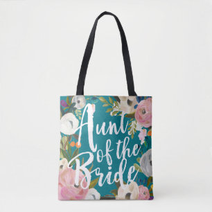 Tante der Braut gebürstete Floral Hochzeitstasche