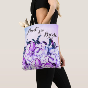 Tante der Braut hübsche violette Tote-Tasche