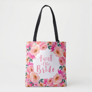 Tante der Braut Pink Watercolor Floral Hochzeit