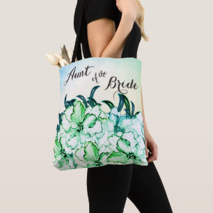 Tante der Braut Two Tone Grüne Blumen-Tasche