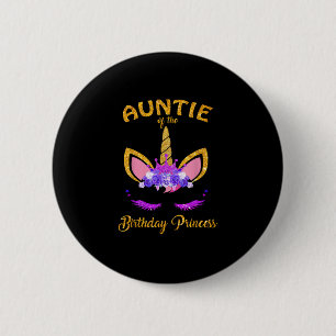 Tante der Geburt Prinzessin Unicorn Girl T-Shi Button
