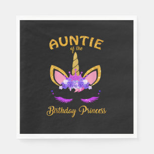 Tante der Geburt Prinzessin Unicorn Girl T-Shi Serviette