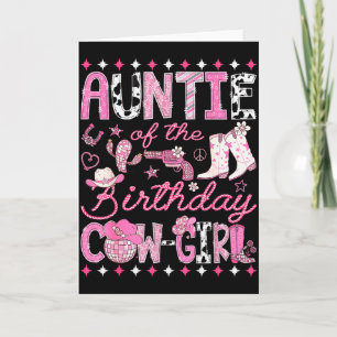 Tante der Geburtstags-Cowgirl Pink Rodeo Western  Karte