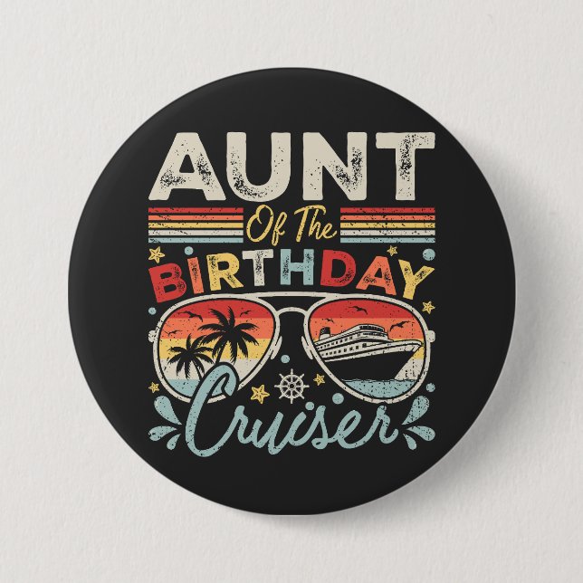 Tante der Geburtstagsrundfahrt Button (Vorderseite)