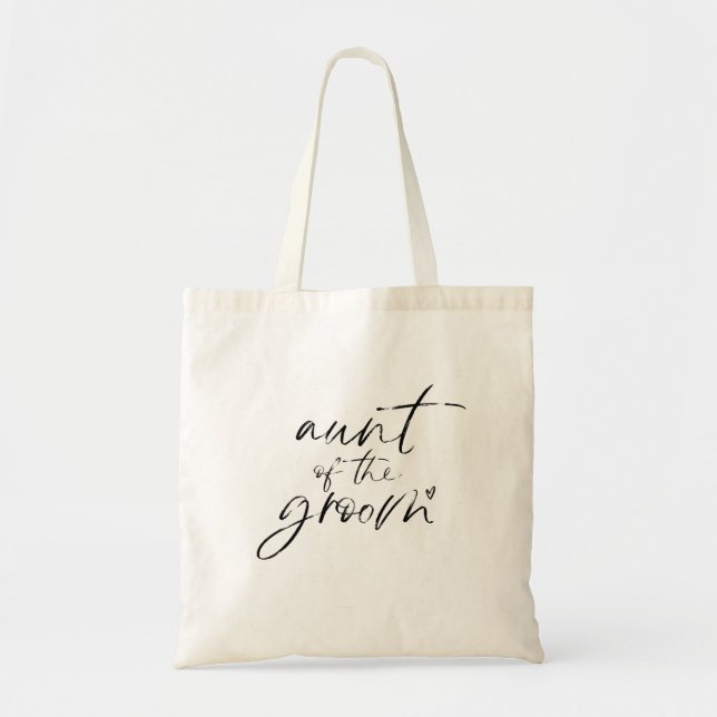 Tante der Groom Moderne Minimalistisch Tote Tasche (Vorne)