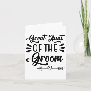 Tante der Groom Wedding Party Family Bridal Show Karte