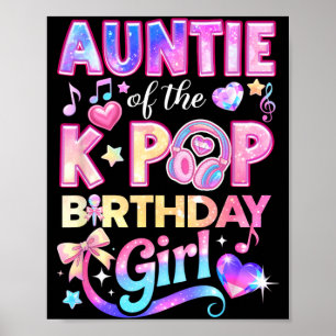 Tante der K-Pop-Birthday-Girls Koreanische Musik Poster