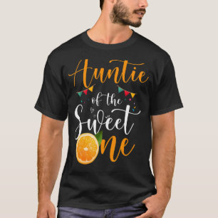 Tante der süßen 1. Geburtstagsfamilie Orange T-Shirt