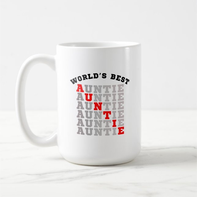 Tante der Welt Kaffeetasse (Links)