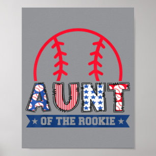 Tante des Anfängers 1. Baseball-Geburtstagsjungen Poster