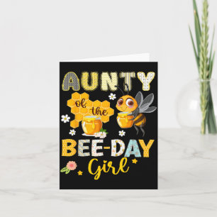 Tante des Bee-Day-Mädchens Lustige Biene zum Gebur Karte