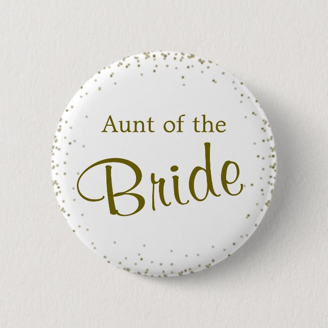 Tante des Bride Confetti Button (Vorderseite)