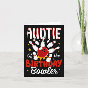 Tante des Geburtstags Bowler Kid Bowling Party Ce Karte