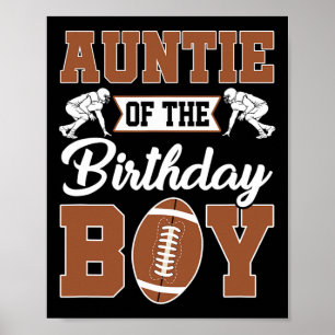 Tante des Geburtstags Boy Football Party Family m Poster