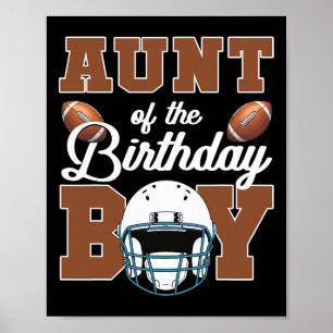 Tante des Geburtstags Boy Football Party Family Ma Poster