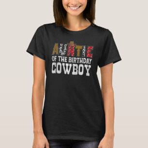 Tante des Geburtstags-Cowboy-Rodeo-Kinderparty-Bda T-Shirt