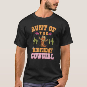 Tante des Geburtstags Cowgirl Western Themed Girls T-Shirt