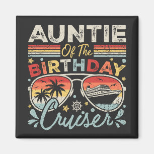 Tante des Geburtstags Cruiser Vacation Square Magnet