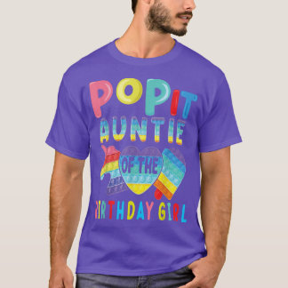 Tante des Geburtstags Girl Pop It Unicorn Birthda T-Shirt