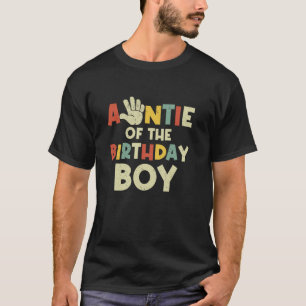 Tante des Geburtstags Junge Hi 5 Jahre alt T-Shirt