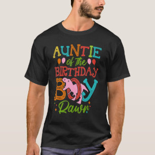 Tante des Geburtstags Junge Rawr Rex Dinosaurier A T-Shirt