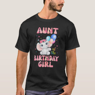 Tante des Geburtstags Mädchen Elefanten Tante Tant T-Shirt