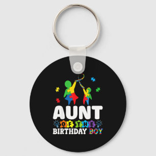 Tante des Geburtstagsjungen Autism Awareness Unter Schlüsselanhänger