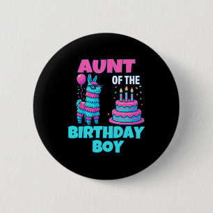 Tante des Geburtstagsjungen Llama Pinata Party Fam Button