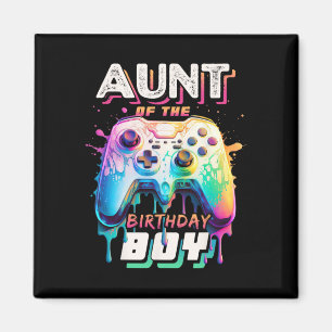 Tante des Geburtstagsjungen Matching Family Video Magnet
