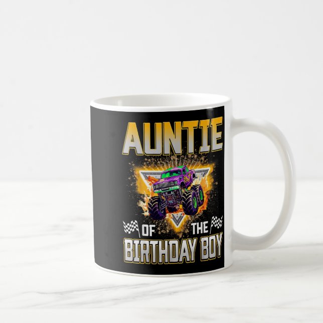Tante des Geburtstagsjungen-Monstertruck-Geburtsta Kaffeetasse (Rechts)