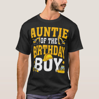 Tante des Geburtstagsjungen passendes Baustellen-O T-Shirt