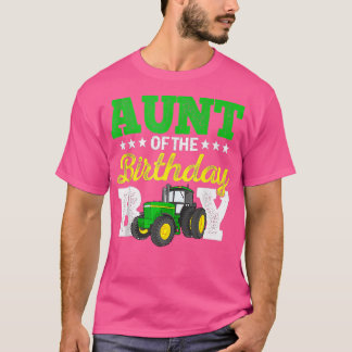 Tante des Geburtstagsjungen Traktor Bauernhof Gebu T-Shirt