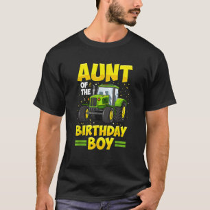 Tante des Geburtstagsjungen Traktor Landmaschinen T-Shirt