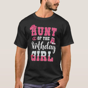 Tante des Geburtstagskindes Western Cowgirl Thema T-Shirt