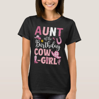 Tante des Geburtstagskuhmädchens Rodeo Party b day T-Shirt