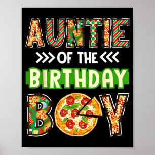 Tante des Jungen Geburtstagsjunge Pizzaliebhaber-P Poster