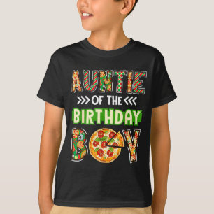 Tante des Jungen Geburtstagsjunge Pizzaliebhaber-P T-Shirt