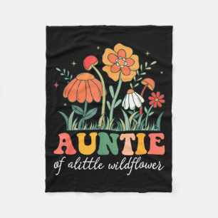 Tante des kleinen Wildblumen-Babys zum Geburtstag Fleecedecke