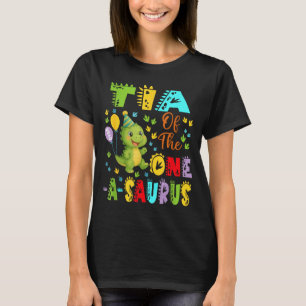 Tante des One-A-Saurus 1. Geburtstag Junge Dinosau T-Shirt