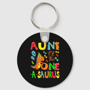 Tante des One-a-saurus zum 1. Geburtstag Junge Din Schlüsselanhänger