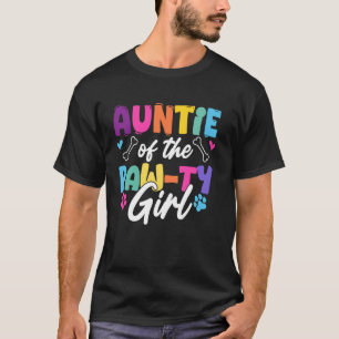 Tante des Pfoten-Mädchens Hund Geburtstag Familie  T-Shirt