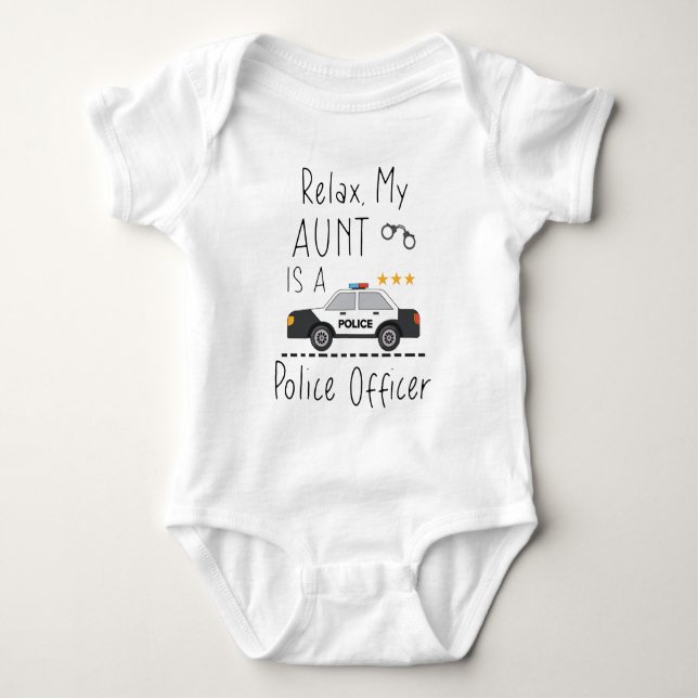 Tante des Polizeibeamten Baby Strampler (Vorderseite)