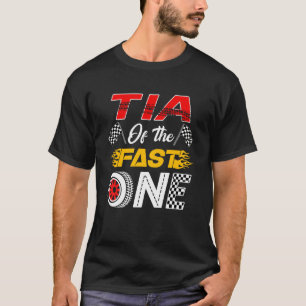 Tante des Schnellsten zum 1. Geburtstag Rennwagen T-Shirt